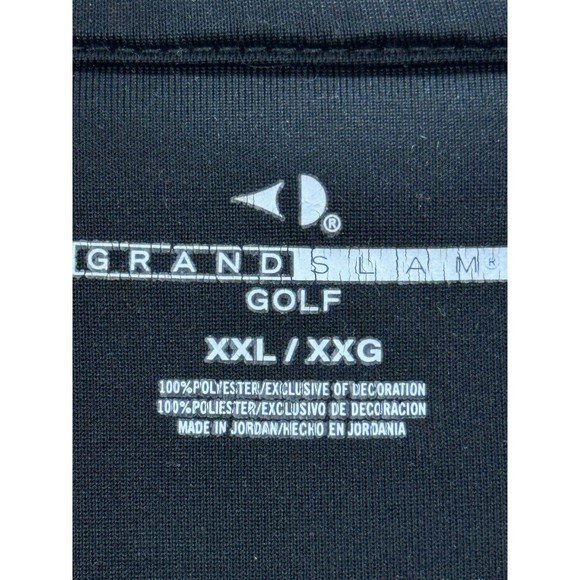 Grand Slam Golf Men's Sz 2XL Black White Striped Short Sleeve Polo Shirt - Picture 5 of 8